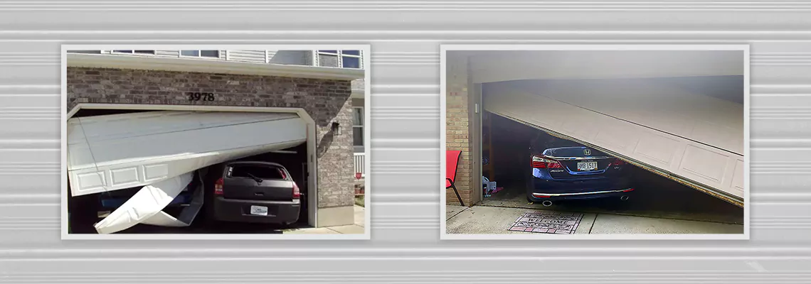 Repair Commercial Garage Door Got Hit By A Car in Oak Lawn, Illinois